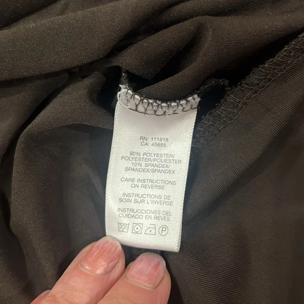 Michael Kors Brown Short Sleeve Ruched Blouse